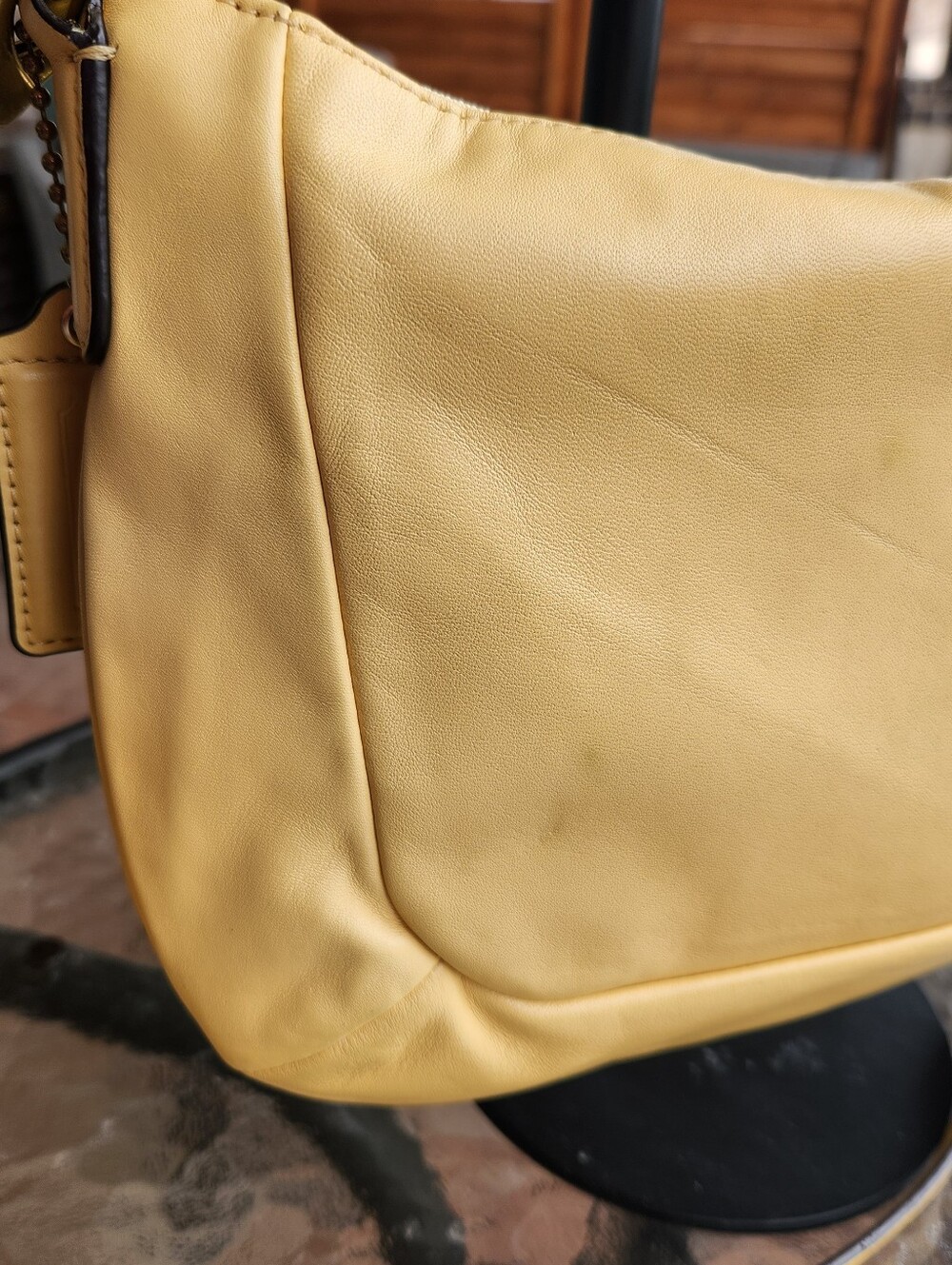Coach Yellow Leather Shoulder Bag by - Picture 6 of 10